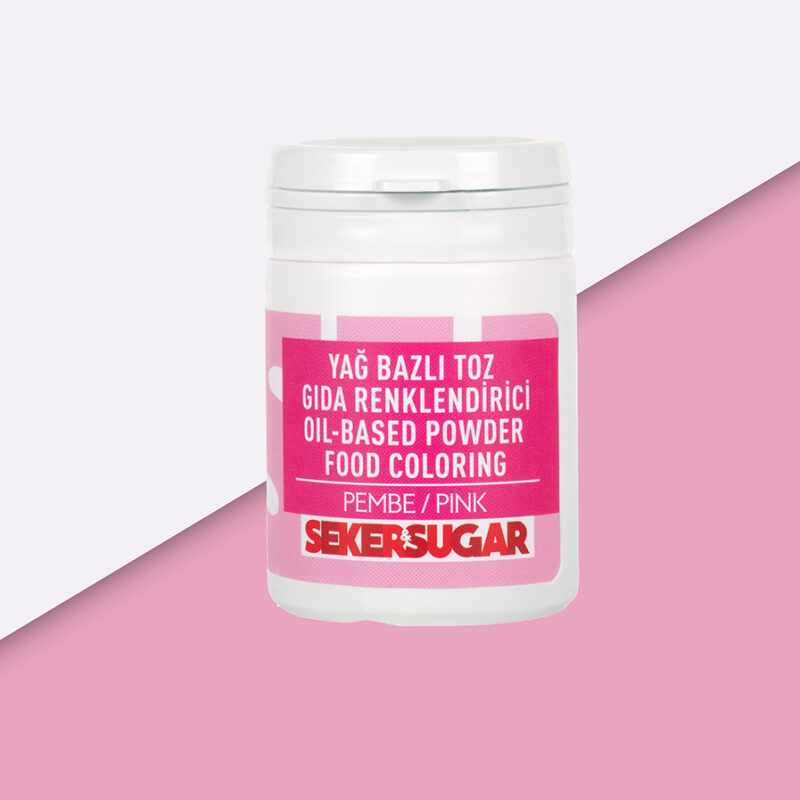 Şeker Sugar Pembe Yağ Bazlı Toz Gıda Renklendirici 7 gr