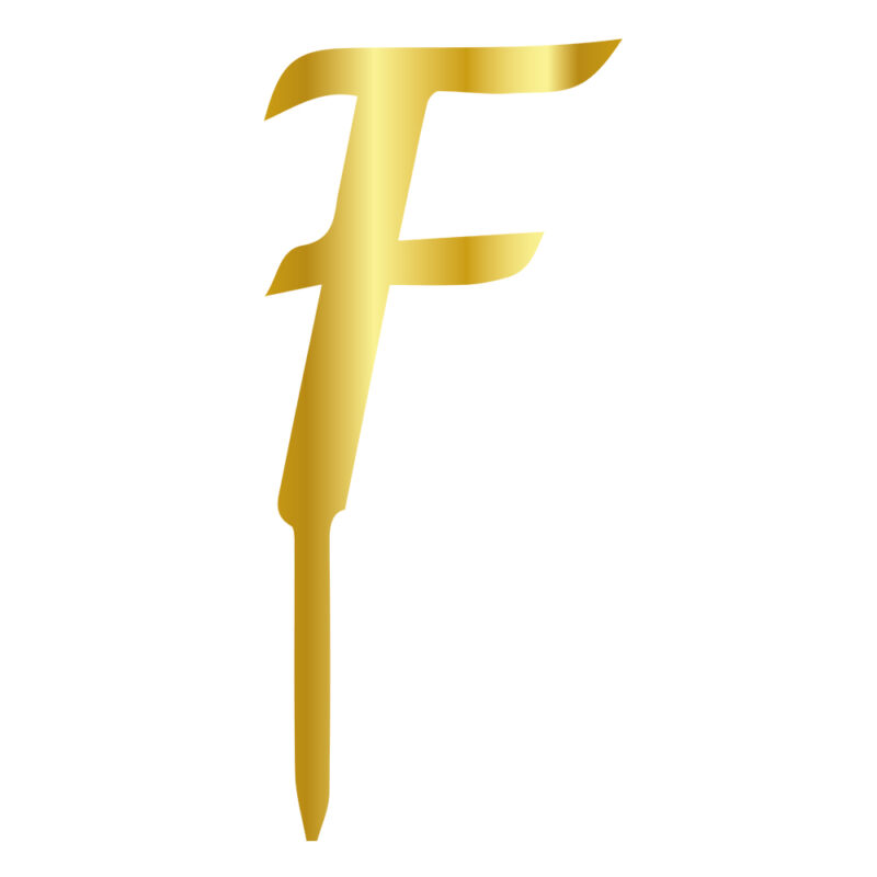 F Harfi Pleksi Gold 6 cm