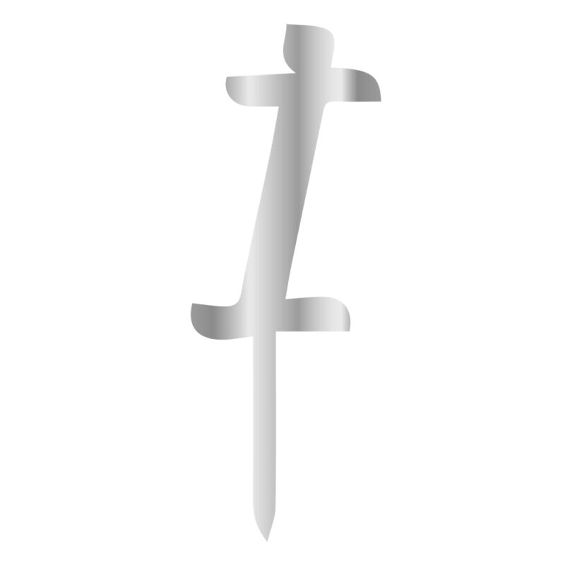 İ Harfi Pleksi Gümüş 6 cm