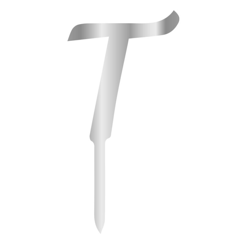 T Harfi Pleksi Gümüş 6 cm
