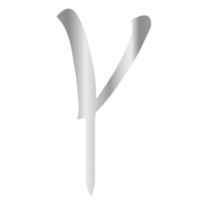 V Harfi Pleksi Gümüş 6 cm