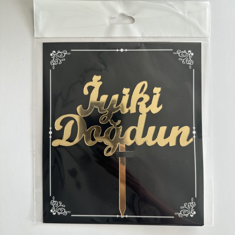 İyi Ki Doğdun Pleksi  Gold 7 cm