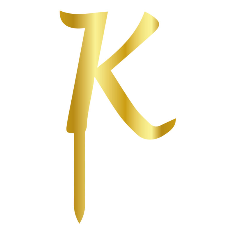 K Harfi Pleksi Gold 6 cm