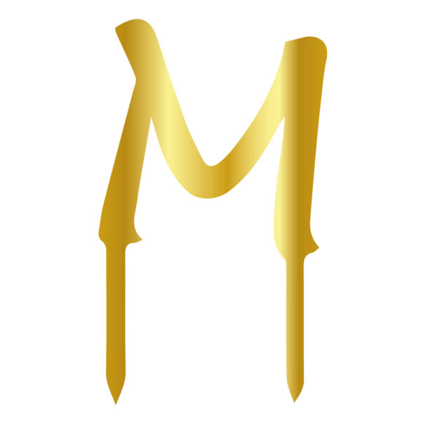 M Harfi Pleksi Gold 6 cm