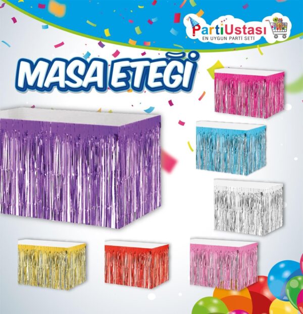 Püsküllü Masa Eteği Mor