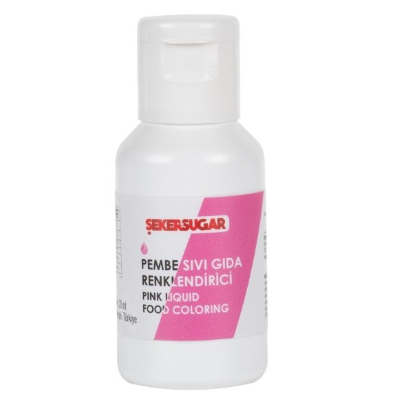 Şeker Sugar Pembe Sıvı Gıda Renklendirici 20 ml
