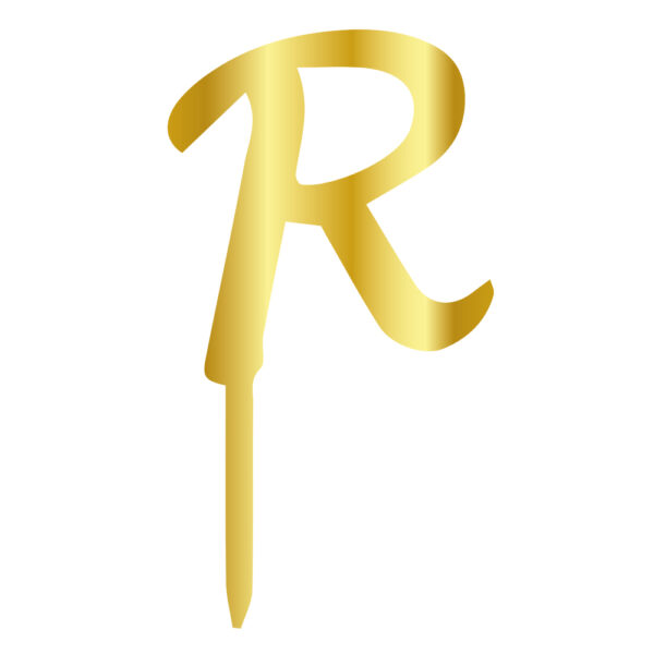 R Harfi Pleksi Gold 6 cm