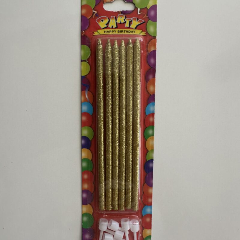 Simli Mum Altın 15 cm