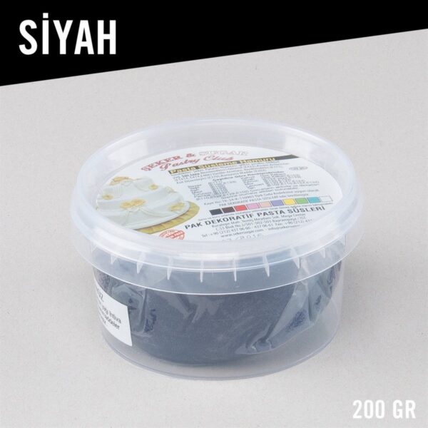 Şeker Sugar Siyah Pasta Süsleme Hamuru 200 gr