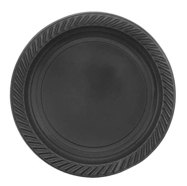 Plastik Tabak 22 cm Siyah 25'li