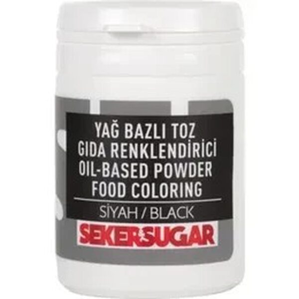 Şeker Sugar Siyah Yağ Bazlı Toz Gıda Renklendirici 7 gr