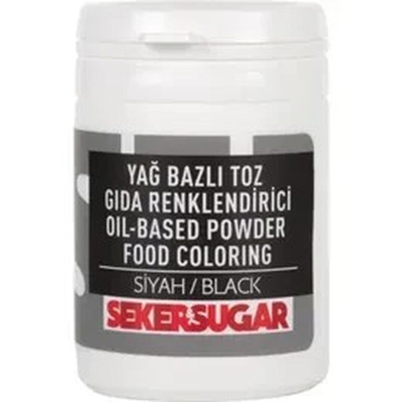 Şeker Sugar Siyah Yağ Bazlı Toz Gıda Renklendirici 7 gr