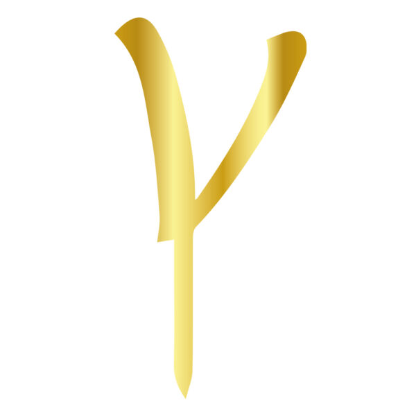 V Harfi Pleksi Gold 6 cm