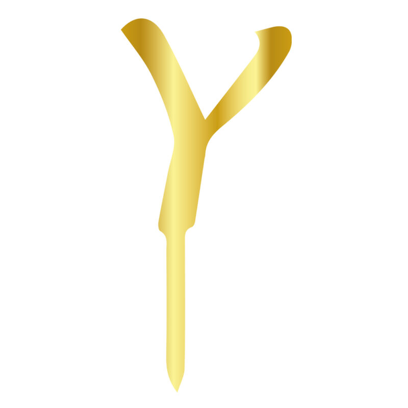 Y Harfi Pleksi Gold 6 cm