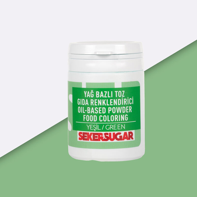 Şeker Sugar Yeşil Yağ Bazlı Toz Gıda Renklendirici 7 gr