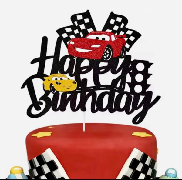 Araba Happy Birthday Pasta Üstü Süs