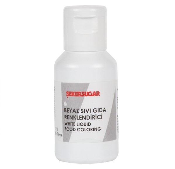 Şeker Sugar Beyaz Sıvı Gıda Renklendirici 20 ml