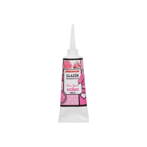 Şeker Sugar Pembe Glazür 100 gr