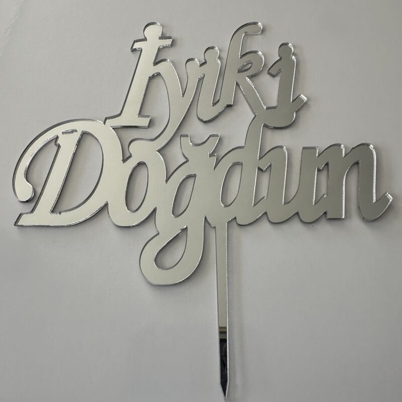 İyi Ki Doğdun Pleksi Gümüş 10 cm