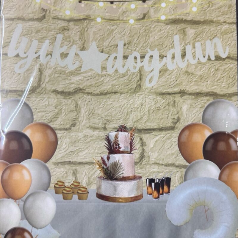 İyi Ki Doğdun Banner Kaligrafi Yazı Krem