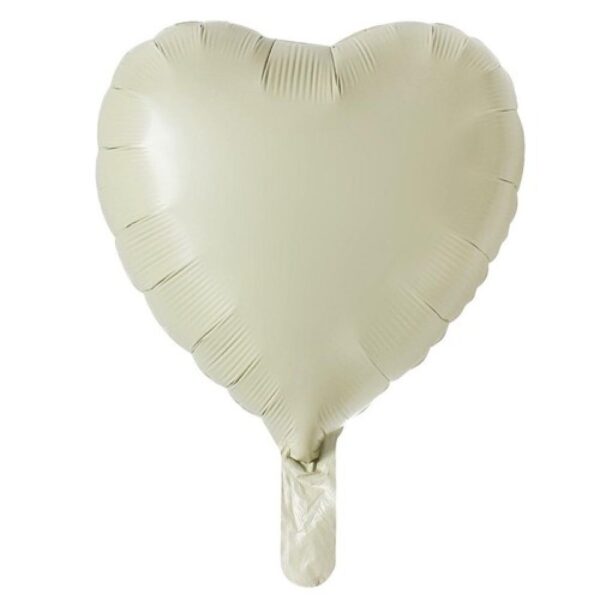 Kalp Folyo Balon Krem 18 inç