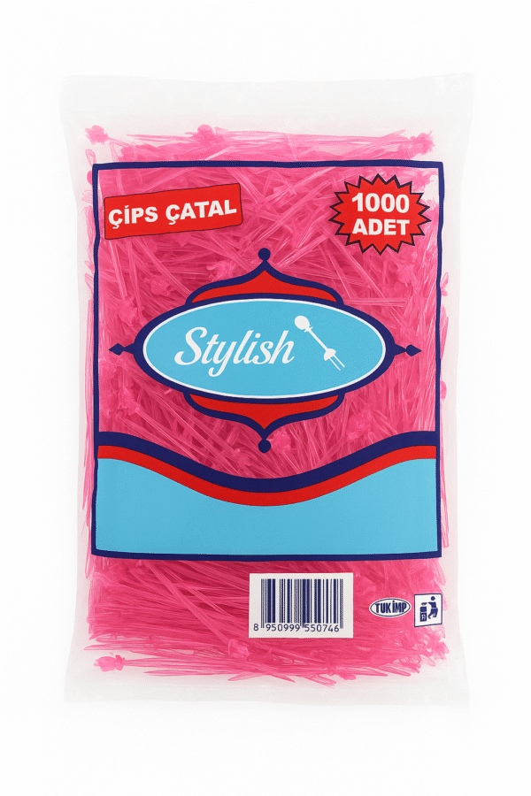 Plastik Deniz Temalı Kürdan Pembe 1000'li